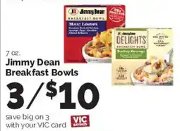 Harris Teeter Jimmy Dean Breakfast Bowls offer