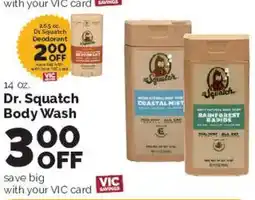Harris Teeter Dr. Squatch Body Wash offer