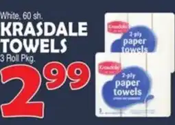 Bravo Supermarkets Krasdale paper towels offer