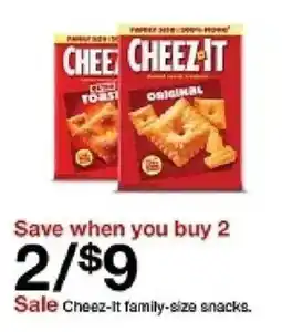 Target Cheez-it family-size snacks offer