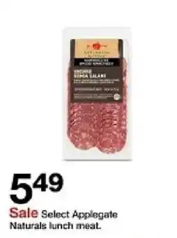 Target Select Applegate Naturals lunch meat offer