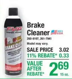 Menards Fvp brake cleaner offer