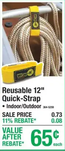Menards Wrap-It reusable 12" quick-strap offer