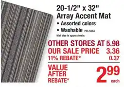 Menards Array Accent Mat offer