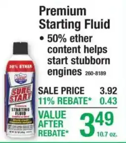 Menards Sure Start premium starting fluid offer