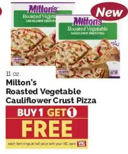 Harris Teeter Milton's Roasted Vegetable Cauliflower Crust Pizza offer