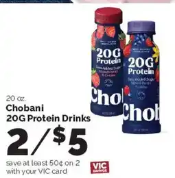 Harris Teeter Chobani 20G Protein Drinks offer