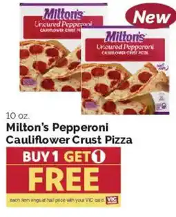 Harris Teeter Milton's Pepperoni Cauliflower Crust Pizza offer