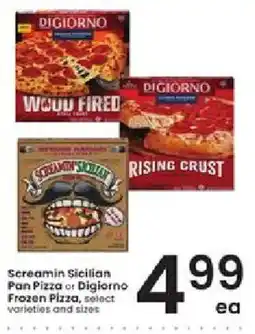 Albertsons Screamin Sicilian Pan Pizza or Digiorno Frozen Pizza offer