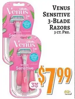 Trade Fair Supermarket Gelato Venus Sensitive 3-Blade Razors offer