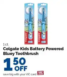 Harris Teeter Colgate kids battery powered bluey toothbrush offer
