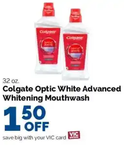Harris Teeter Colgate optic white advanced whitening mouthwash offer