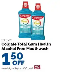 Harris Teeter Colgate Total Gum Health Alcohol Free Mouthwash offer