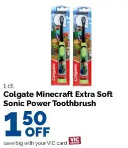Harris Teeter Colgate Minecraft Extra Soft Sonic Power Toothbrush offer