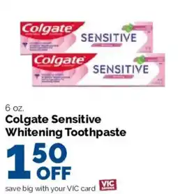 Harris Teeter Colgate Sensitive Whitening Toothpaste offer