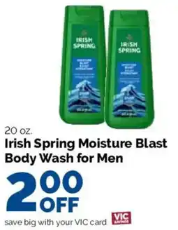 Harris Teeter Irish Spring Moisture Blast Body Wash for Men offer