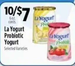Pioneer Supermarkets La Yogurt Probiotic Yogurt offer