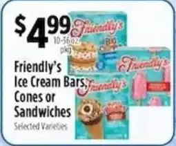 Pioneer Supermarkets Friendly's ice cream bars offer