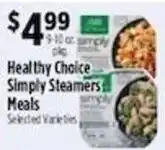 Pioneer Supermarkets Healthy Choice Simply Steamers Meals offer