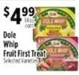 Pioneer Supermarkets Dole Whip Fruit First Treat offer