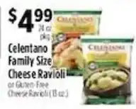 Pioneer Supermarkets Celentano Family Size Cheese Ravioli or Gluten-Free Cheese Ravioli offer
