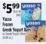 Pioneer Supermarkets Yasso Frozen Greek Yogurt Bars or Greek Yogurt Bites offer