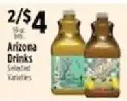 Pioneer Supermarkets Arizona Drinks Selected Varieties offer