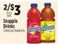 Pioneer Supermarkets Snapple Drinks offer
