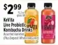 Pioneer Supermarkets KeVita Live Probiotic Kombucha Drinks offer