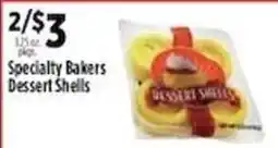 Pioneer Supermarkets Specialty Bakers Dessert Shells offer