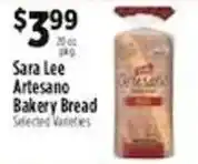 Pioneer Supermarkets Sara Lee Artesano Bakery Bread offer