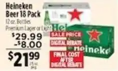 Pioneer Supermarkets Heineken beer offer