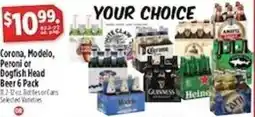 Pioneer Supermarkets Corona, Modelo, Peroni or Dogfish Head Beer 6 Pack offer