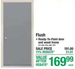Menards Flush Ready-To-Paint door and wood frame offer