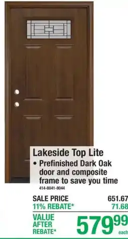 Menards Lakeside Top Lite offer