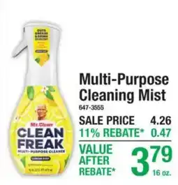 Menards Mr. Clean clean freak multi-purpose cleaner offer