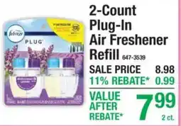 Menards Febreze plug-in air freshener refill offer