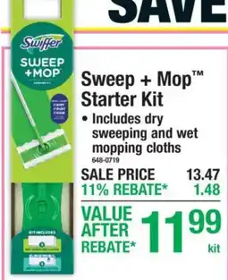 Menards Swiffer Sweep + Mop Starter Kit offer