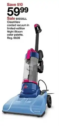 Target Bissell cleanview corded vacuum offer