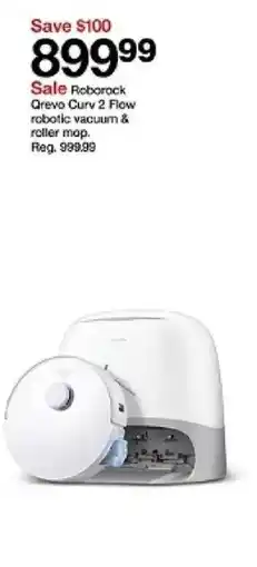 Target Roborock Grevo Curv 2 Flow robotic vacuum & roller mop offer