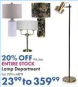 Boscov's Lamp Department offer