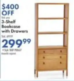 Boscov's 3-Shelf Bookcase with Drawers offer