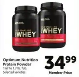 Vons Optimum Nutrition Protein Powder offer