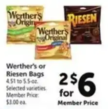 Vons Werther's or Riesen Bags offer