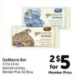 Vons GoMacro Bar offer