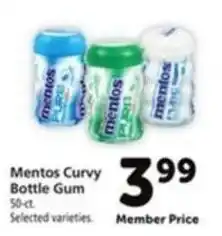 Vons Mentos Curvy Bottle Gum offer