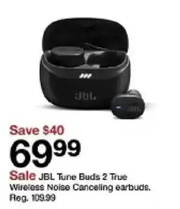 Target Jbl tune buds 2 true wireless noise canceling earbuds offer