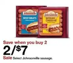 Target Select Johnsonville sausage offer