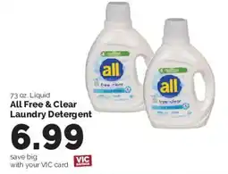 Harris Teeter All Free & Clear Laundry Detergent offer