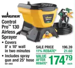 Menards Wagner control pro 130 airless sprayer offer